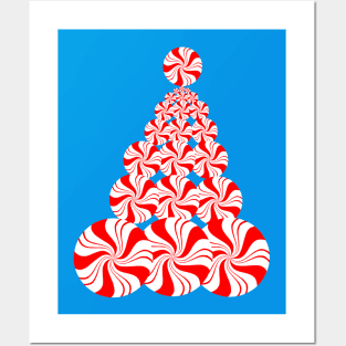 Christmas Candy Peppermint Tree Posters and Art